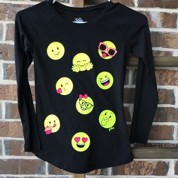 Justice Other - NWOT Justice Emoji Black Long Sleeve Top Justice Other - NWOT Justice Emoji Black Long Sleeve Top